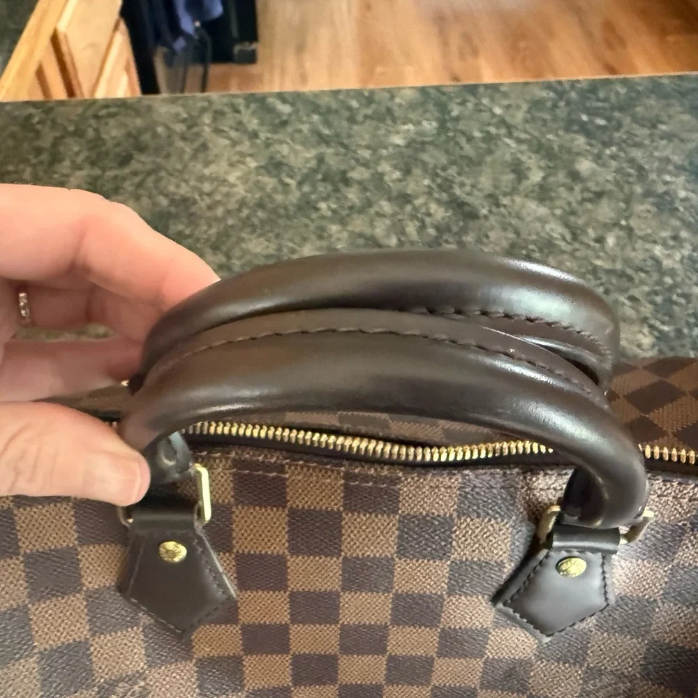 Louis Vuitton Brown Checkered Satchel - Picture 2 of 10